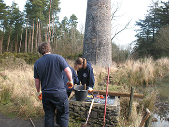 Smitham chimney young rangers at work 01